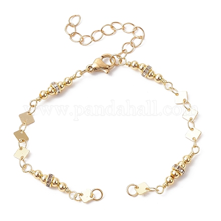 Изготовление браслета из латуни с ромбами AJEW-JB01150-34-1
