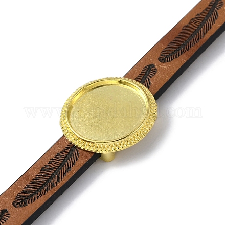 Браслет из сплава с плоскими круглыми звеньями FIND-M009-01G-1
