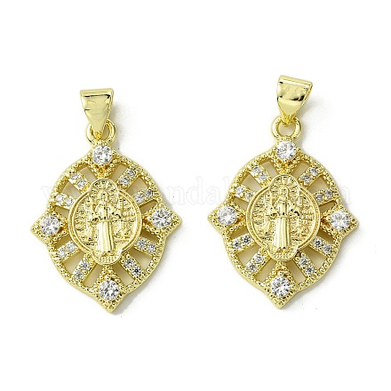 Латунные микро проложить кубического циркония подвески KK-H472-53A-G-1