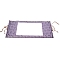 Polyester Horizontal Painted Scroll, with Rice Paper & Cords, Rectangle, Medium Purple, 68.2x28.7x0.8cm