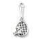 Rack Plating Brass Clear Cubic Zirconia Pendants, Cadmium Free & Nickel Free & Lead Free, Long-Lasting Plated, Racket Charms, Real Platinum Plated, 18x8x3mm, Hole: 1.5mm