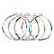 Natural Rose Quartz & Quartz Crystal & Amethyst & Howlite & Apatite & Carnelian & Citrine & Tiger Eye & Green Aventurine Chip Beaded Necklaces, with 304 Stainless Steel End Chains, 14.57 inch(37cm)