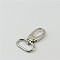 Zinc Alloy Handbag Purse Belt Clasp Clip, Snap Hook Lobster Clasps Buckles, Platinum, 53x32x7mm, Hole: 25x12mm