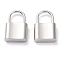 Non-Tarnish 304 Stainless Steel Pendants, PadLock, Stainless Steel Color, 17x11x3.5mm, Hole: 6x7mm