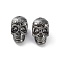 Brass Beads, Cadmium Free & Nickel Free & Lead Free, Skull, Gunmetal, 11x8x6mm, Hole: 1.6mm