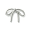 Alloy Pendant, Bowknot, Platinum, 17x23x4mm, Hole: 1mm