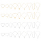 MAYJOYDIY 54pcs 9 Styles 304 Stainless Steel Hypoallergenic Hollow Hoop Earring Findings Trapezoid/Fan/Polygon/Kite/Rhombus/Teardrop/Triangle Golden & Stainless Steel Color DIY Jewelry Making