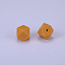Hexagonal Silicone Focal Beads, Dark Goldenrod, 23x17.5x23mm, Hole: 2.5mm