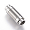 Tarnish Resistant 304 Stainless Steel Magnetic Clasps with Glue-in Ends, Frosted, Column, Stainless Steel Color, 24x9mm, Hole: 6mm