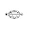 304 Stainless Steel Nipple Rings, Nipple Piercing Pin, Lip, Stainless Steel Color, 19mm, Pin: 1.6mm