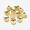 201 Stainless Steel Sew on Prong Settings, Claw Settings for Pointed Back Rhinestone, Heart, Golden, Tray: 18x18mm, 17.5x17.5x7mm, Hole: 1mm
