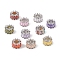 Rack Plating Brass Micro Pave Cubic Zirconia Beads, Cadmium Free & Lead Free, Long-Lasting Plated, Platinum, Column, Mixed Color, 9x6mm, Hole: 4mm