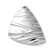 304 Stainless Steel Pendants, Triangle Charm, Stainless Steel Color, 32x30.5x4mm, Hole: 1.6mm