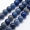 Dyed & Heated Natural Blue Aventurine Beads Strands, Round, 10mm, Hole: 1mm, about 37pcs/strand, 14.96 inch(38cm)