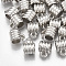 CCB Plastic Tube Bails, Loop Bails, Tube, Platinum, 11.5x8.5x8.5mm, Hole: 2mm, Inner Diameter: 6mm