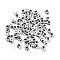 Opaque Acrylic Beads, Enamel Style, Cube with Letter, Letter W, 4.5x4.5x4.5mm, Hole: 2mm, 5500pcs/500g