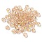Electroplate Glass Beads, Rondelle, PapayaWhip, 6x4mm, Hole: 1.4mm, 100pcs/bag