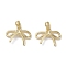 Brass Pendants, Bowknot Charms, Cadmium Free & Nickel Free & Lead Free, Real 18K Gold Plated, 15.5x19x3.5mm, Hole: 2.5x4.5mm
