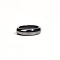Dyed & Heated Black Agate Finger Rings, Inner Diameter: 21mm