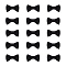 Handmade Woven Costume Accessories, Bowknot & Hair Bows, Black, 25~30x15~16x5mm, 120pcs/set