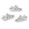 Non-Tarnish 201 Stainless Steel Pendants, Laser Cut, Gym Shoes, Stainless Steel Color, 16.5x9.5x1mm, Hole: 1.4mm