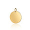 Ion Plating(IP) 304 Stainless Steel Pendants, with Jump Ring, Manual Polishing, Flat Round Charm, Stamping Blank Tag, Golden, 12x1mm, Hole: 3.5mm
