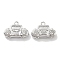Brass Pendants, Cadmium Free & Nickel Free & Lead Free, Radio Charms, Real Platinum Plated, 11x15x4.5mm, Hole: 1.2mm