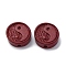 Synthetic Cinnabar Beads, Flat Round with Taiji Beads, Red, 12x4mm