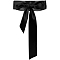 Satin Cloth Ribbon Wrap Around Chain Belt, Waist Belt for Shirt Dress Overcoat, Black, 71-5/8 inch(182cm)