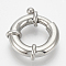 Tarnish Resistant 304 Stainless Steel Spring Ring Clasps, Ring, Stainless Steel Color, 22x19x6mm, Inner Diameter: 10mm