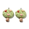 Spring Theme Opaque Resin Pendants, Plant Charms, Tree, 30x23x8mm, Hole: 2mm
