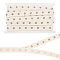 5 Yards 201 Stainless Steel Snap Button Tape, Sewing Fastener Cotton Tape, with 1Pc Cardboard Display Card, Floral White, 20x4mm