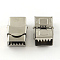Tarnish Resistant Smooth Surface 201 Stainless Steel Watch Band Clasps, Stainless Steel Color, 25x15x9mm, Hole: 12x6mm