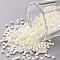 11/0 Grade A Round Glass Seed Beads, Ceylon, Creamy White, 2.3x1.5mm, Hole: 1mm, about 48500pcs/pound