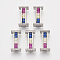 Brass Cubic Zirconia Slide Charms, Real Platinum Plated, Colorful, Letter, Letter.I, 18.5x8.5x5mm, Hole: 1.5x4mm and 1.5x6.5mm