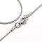 Tarnish Resistant Trendy Men's 304 Stainless Steel Snake Chain Necklaces, with Lobster Clasps, Stainless Steel Color, 17.3 inch(43.9cm), 1.2mm