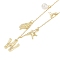 Bohemian Summer Beach Style 18K Gold Plated Shell Shape Initial Pendant Necklaces