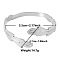 Non-Tarnish Stylish European and American Feather 304 Stainless Steel Cuff Bangles for Women