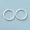 Brass Open Jump Rings, Round Rings, Silver, 18 Gauge, 12x1mm, Inner Diameter: 10mm