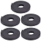 5Pcs Microfiber PU Leather Cords, Flat, Black, 7.5x3mm, about 1.09 yards(1m)/pc