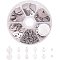 Stainless Steel Pendants, Stainless Steel Color, 13~25x10~20x0.8~1mm, Hole: 1~2mm