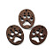 Walnut Wood Pendants, Camel, Paw Print, 28.5x23x2.5mm, Hole: 2mm
