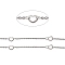 Tarnish Resistant 304 Stainless Steel Cable Chains, Soldered, with Heart Connector, Stainless Steel Color, 2x1.5x0.3mm