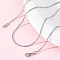Brass Boston Link Chains Necklaces for Women, with 304 Stainless Steel Lobster Clasp, Rack Plating, Lead Free & Cadmium Free, Long-Lasting Plated, Platinum, 17.72 inch(45cm)
