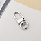 Alloy Swivel Clasps, Lanyard Push Gate Snap Clasps, Platinum, 3.3x1.3x0.5cm, Hole: 10x7mm
