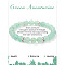 Natural Green Aventurine Round Beaded Stretch Bracelets for Women Men, without Paper Card