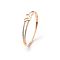 Fashionable Butterfly Stainless Steel Pave Rhinestone Hinged Bangles for Women