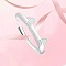 Brass Adjustable Cuff Rings, Luminous in the Dark, Platinum, Cat Shape, Inner Diameter: 15~20mm