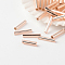 Grade A Glass Bugle Beads, Silver Lined, Misty Rose, 9x1.8~3mm, Hole: 0.5mm
