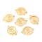 304 Stainless Steel Links Connectors, Vortex, Golden, 15x11x1.1mm, Hole: 1mm